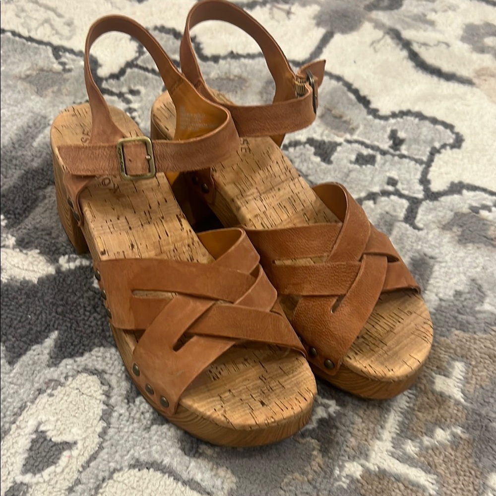 Kork Ease Tan Leather Sandals